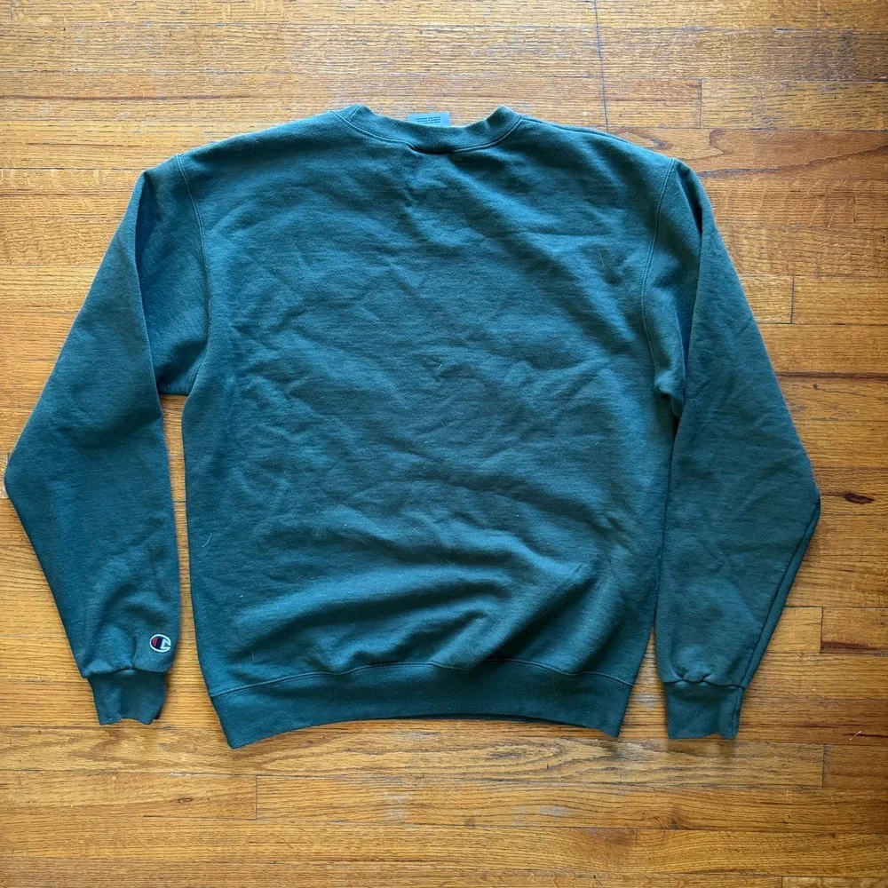 Champion Authentic Green Natural Graphic Crewneck‎ Sweatshirt Unisex Medium
